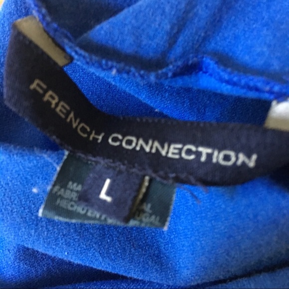 FCUK French Blue V-Neck Front/Back Body Con Tank - Picture 2 of 3